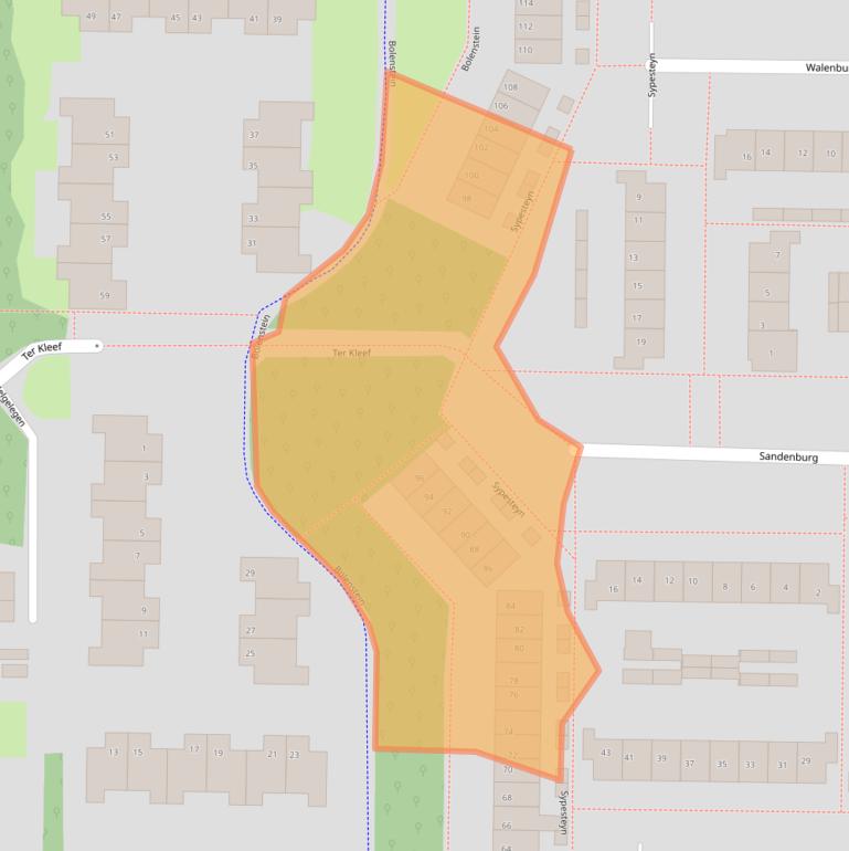 Kaart van postcodegebied 7608VV.