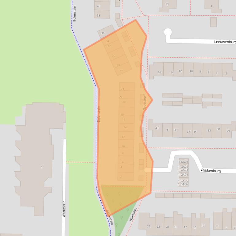 Kaart van postcodegebied 7608VX.