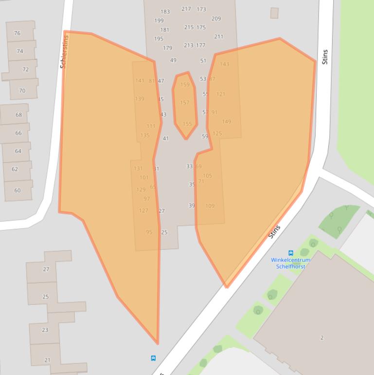 Kaart van postcodegebied 7608XB.