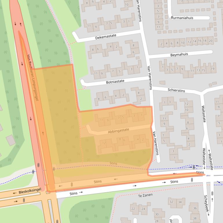 Kaart van postcodegebied 7608XE.