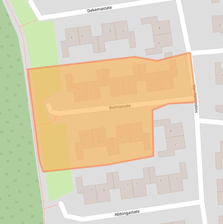 Kaart van postcodegebied 7608XG.