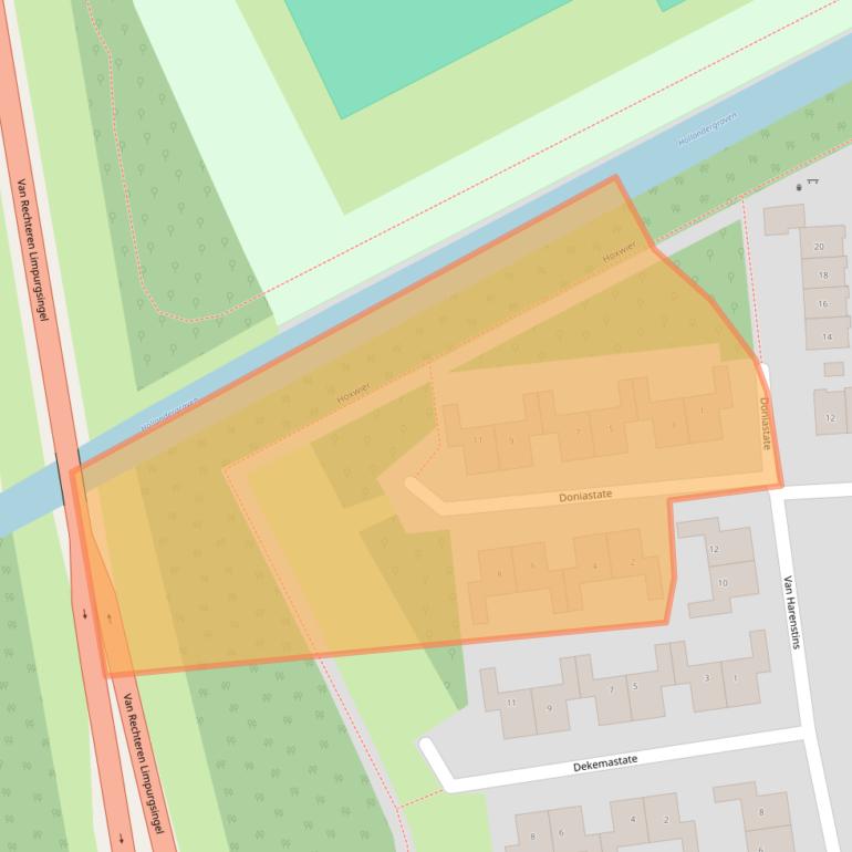 Kaart van postcodegebied 7608XJ.