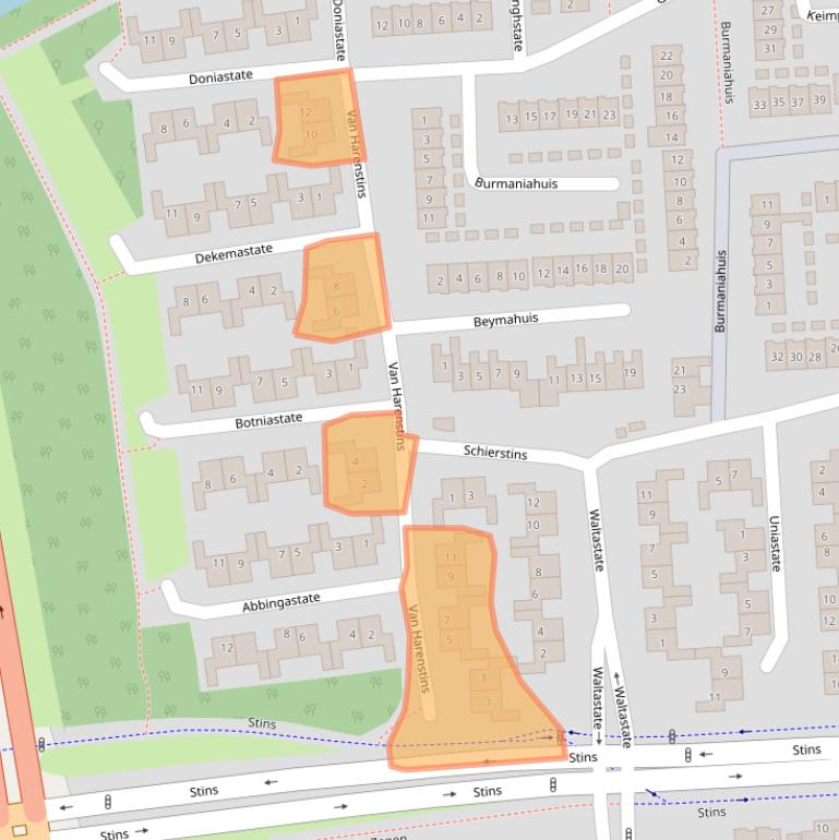 Kaart van postcodegebied 7608XK.