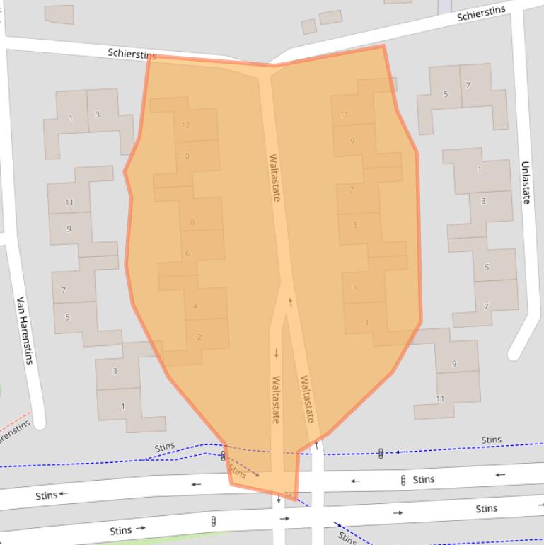 Kaart van postcodegebied 7608XL.