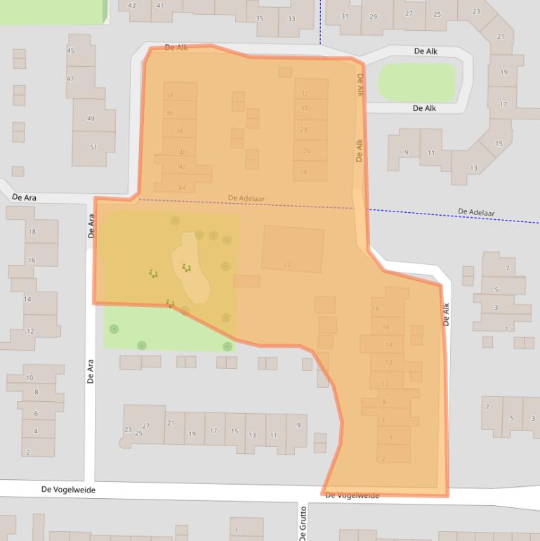 Kaart van postcodegebied 7609AD.