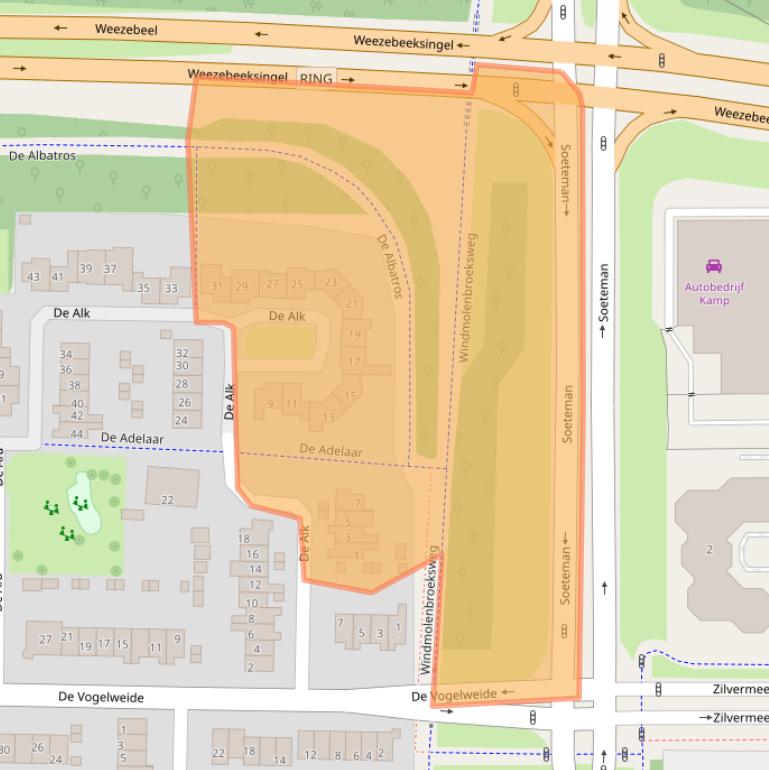 Kaart van postcodegebied 7609AE.