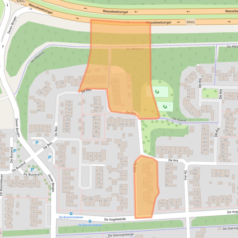 Kaart van postcodegebied 7609AR.