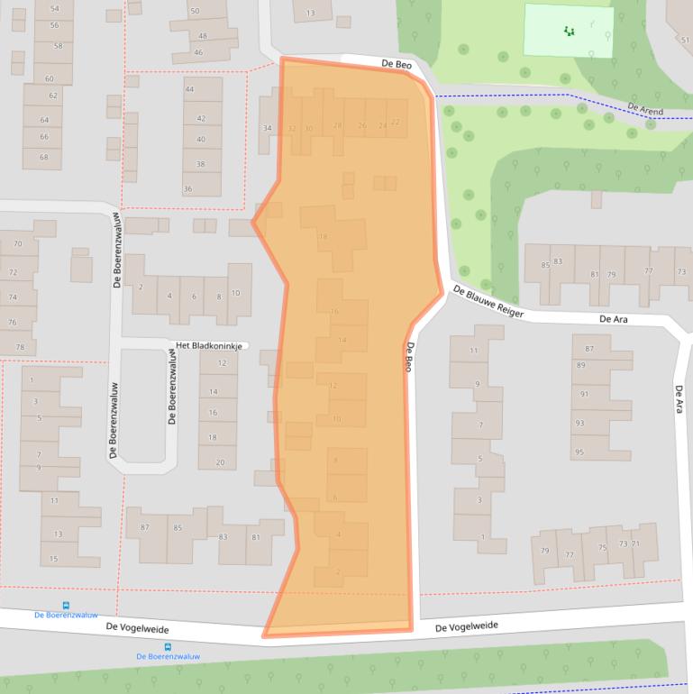 Kaart van postcodegebied 7609AT.