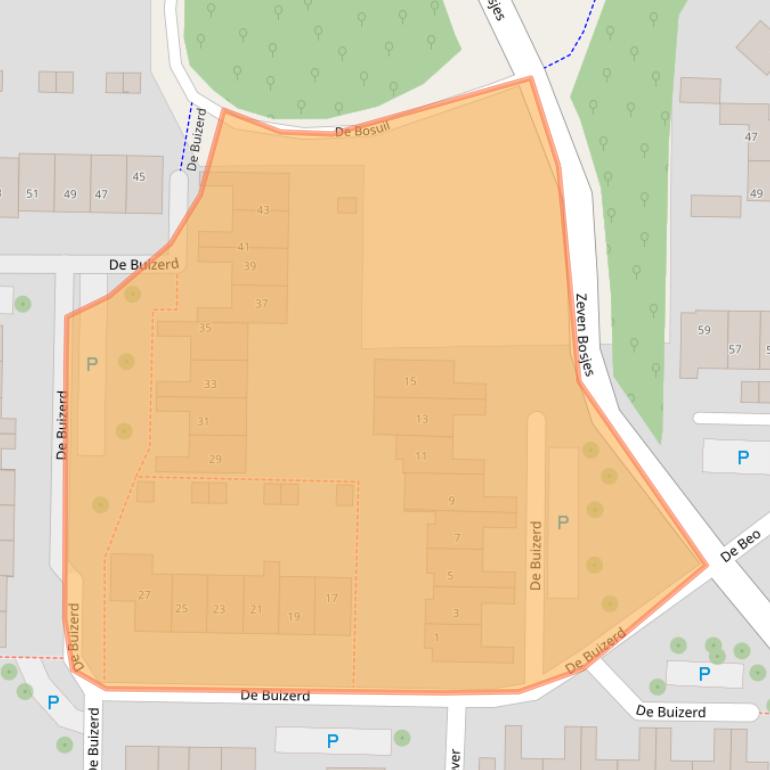 Kaart van postcodegebied 7609BB.