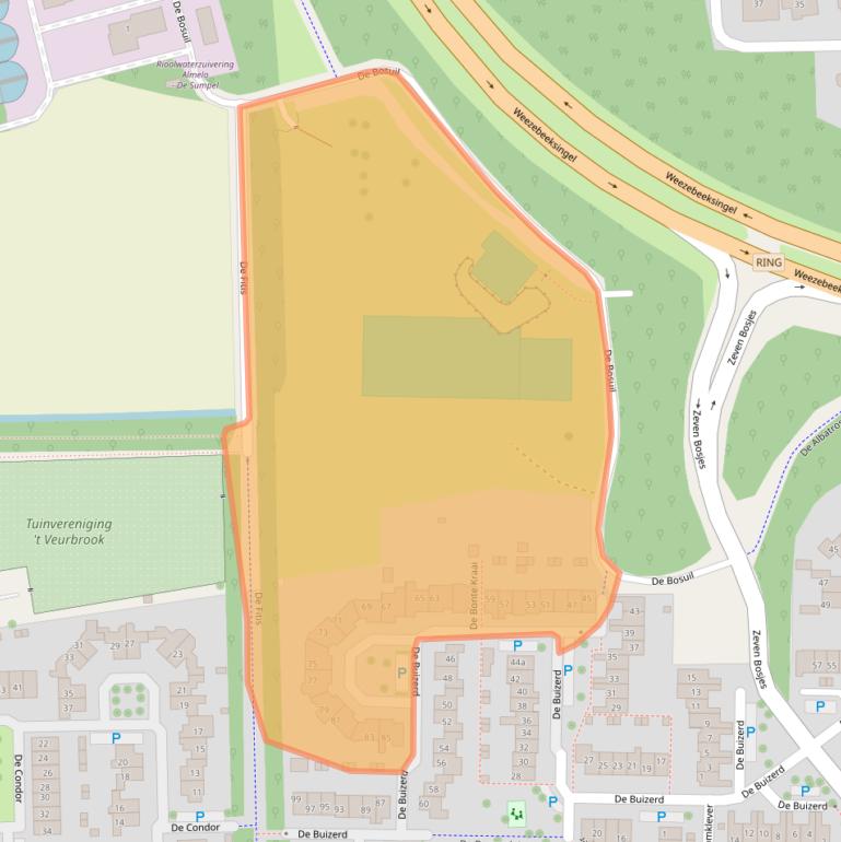 Kaart van postcodegebied 7609BC.