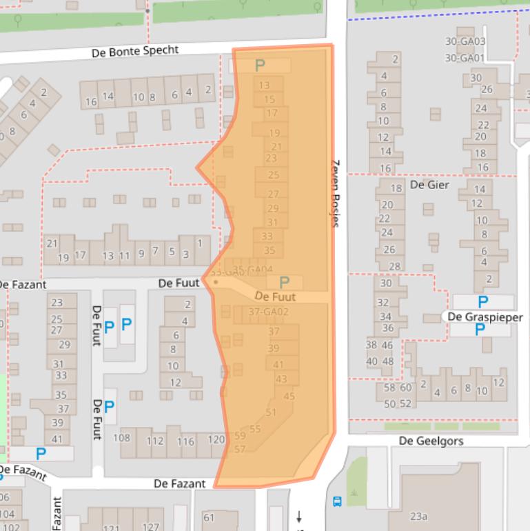 Kaart van postcodegebied 7609BJ.