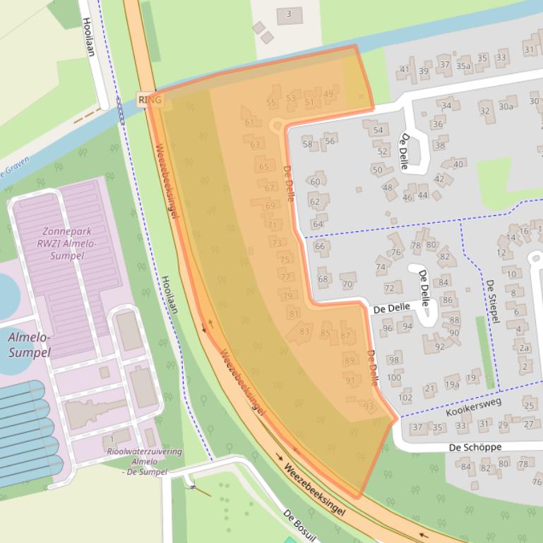 Kaart van postcodegebied 7609CE.