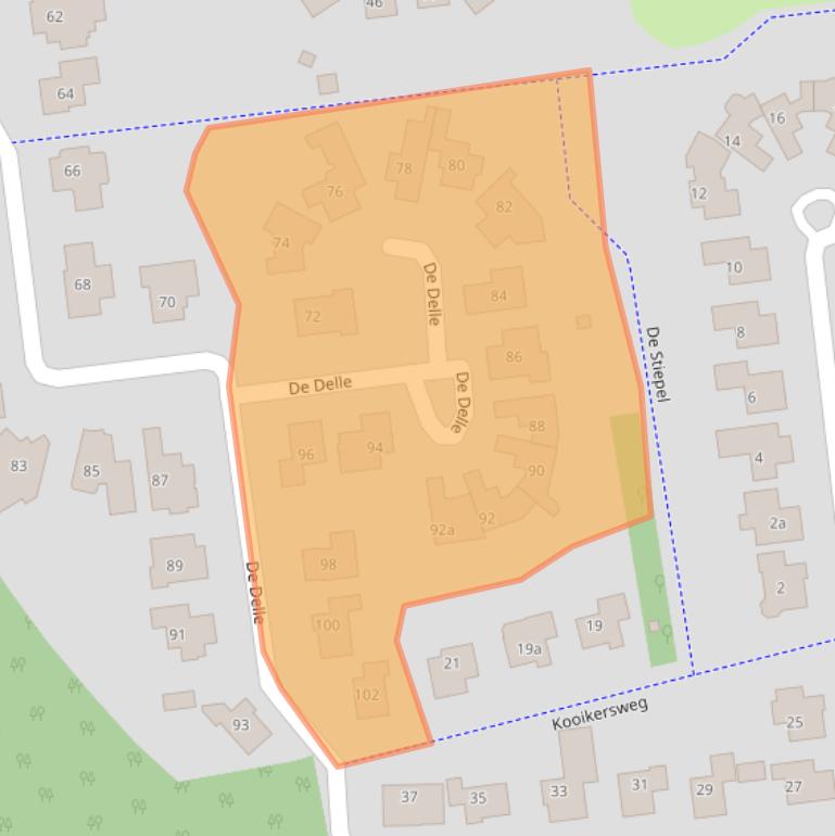 Kaart van postcodegebied 7609CJ.