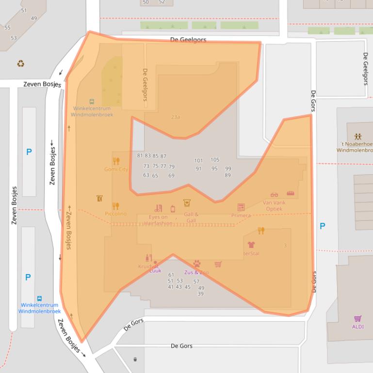 Kaart van postcodegebied 7609DZ.