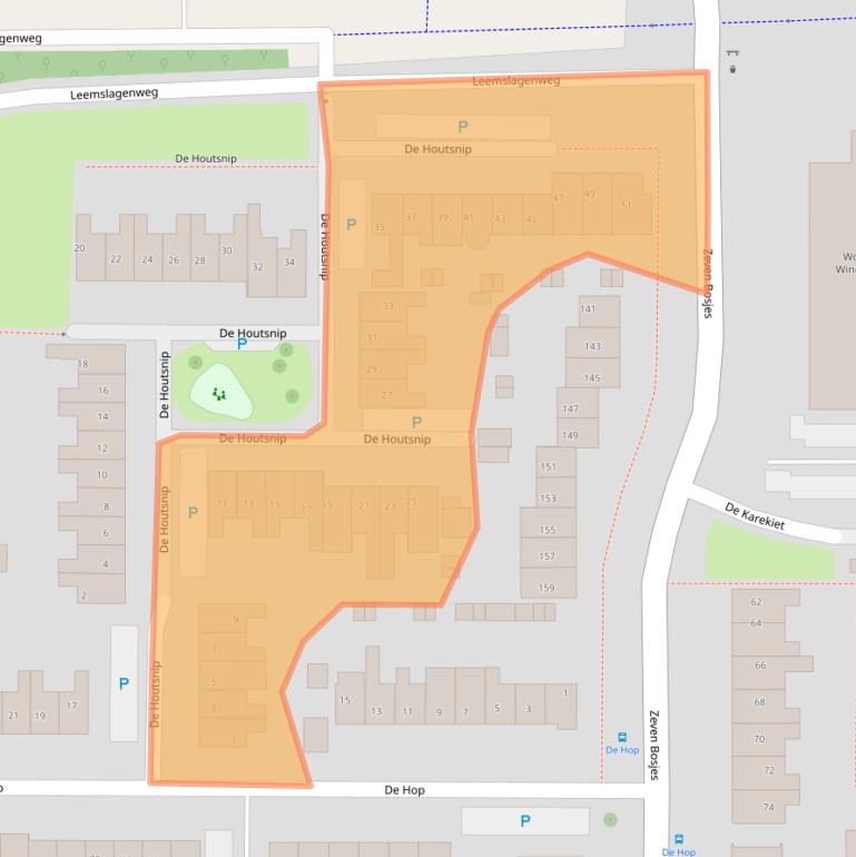 Kaart van postcodegebied 7609EG.