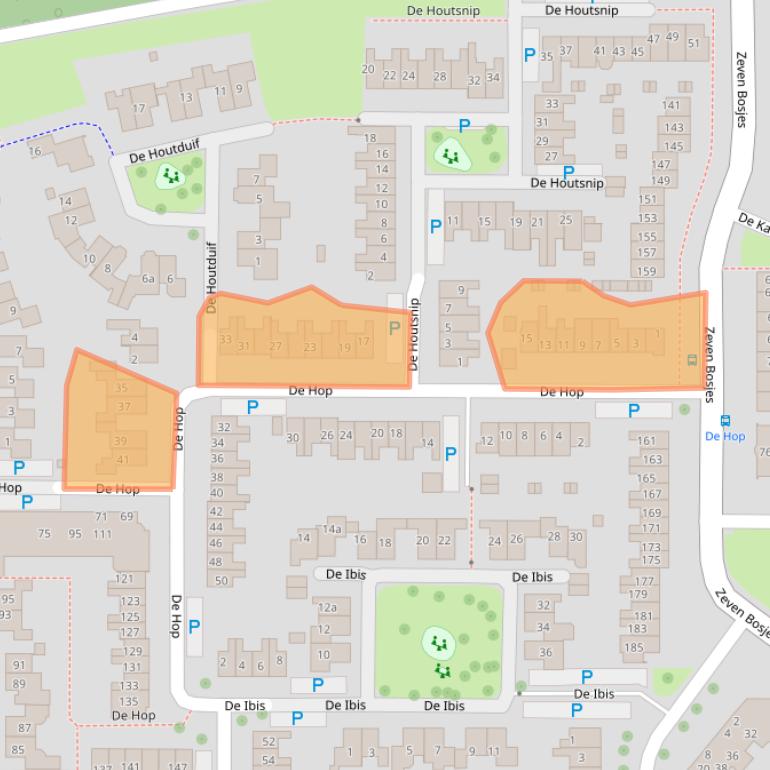 Kaart van postcodegebied 7609EH.