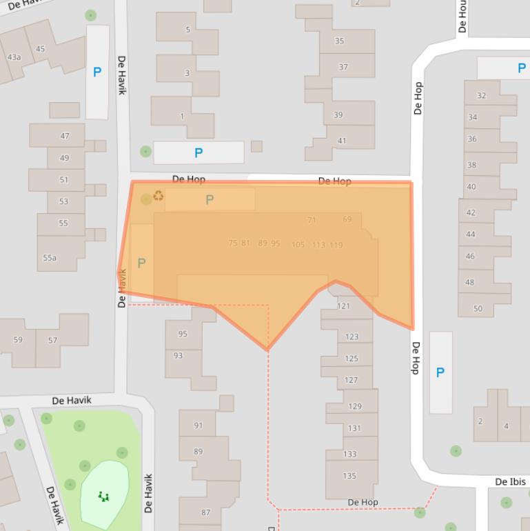 Kaart van postcodegebied 7609EK.