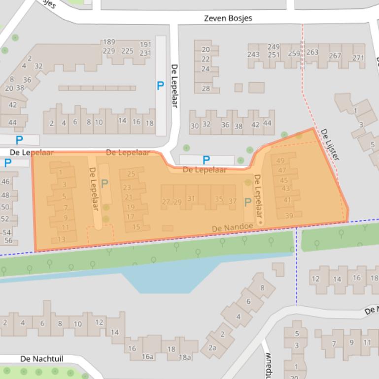 Kaart van postcodegebied 7609EW.