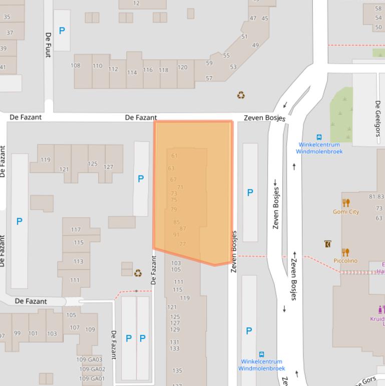 Kaart van postcodegebied 7609GA.