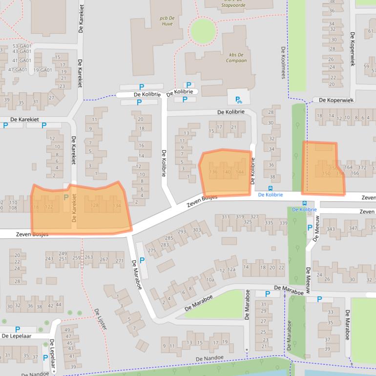 Kaart van postcodegebied 7609GK.
