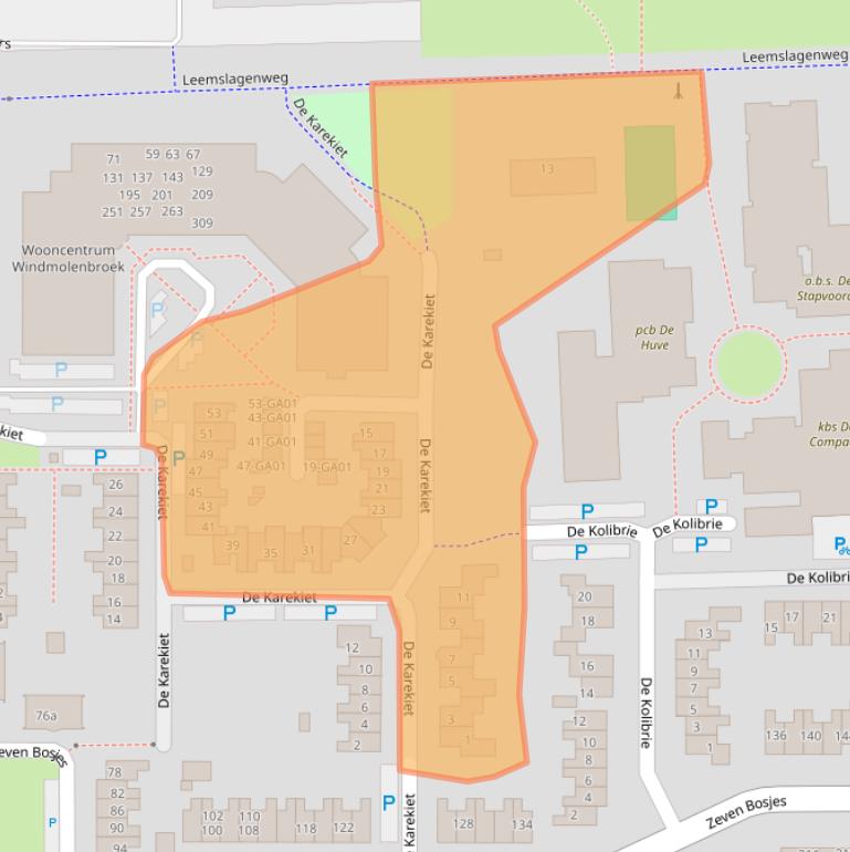 Kaart van postcodegebied 7609GL.