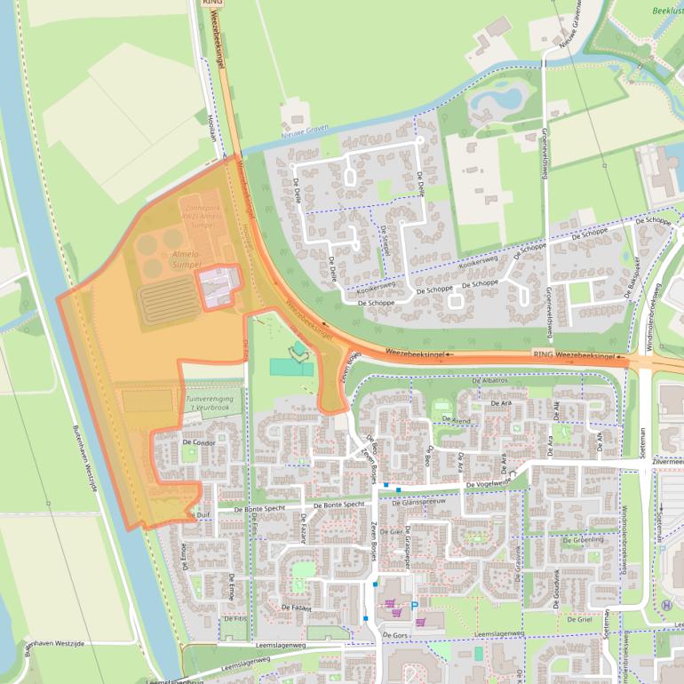 Kaart van postcodegebied 7609HB.