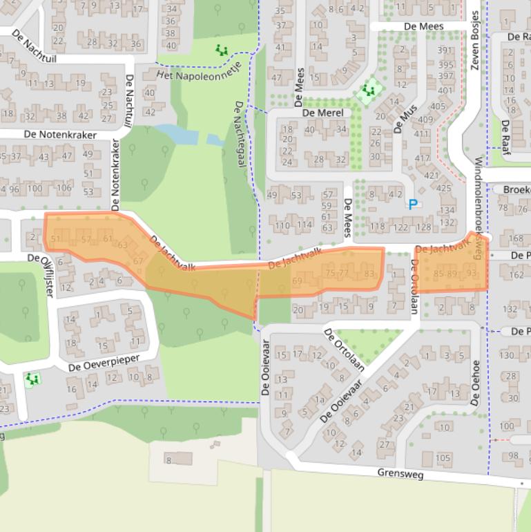 Kaart van postcodegebied 7609JB.