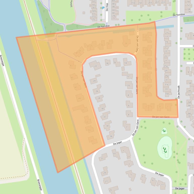 Kaart van postcodegebied 7609JX.