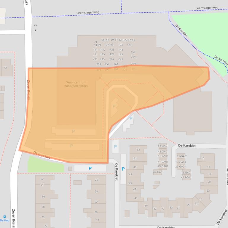 Kaart van postcodegebied 7609KD.