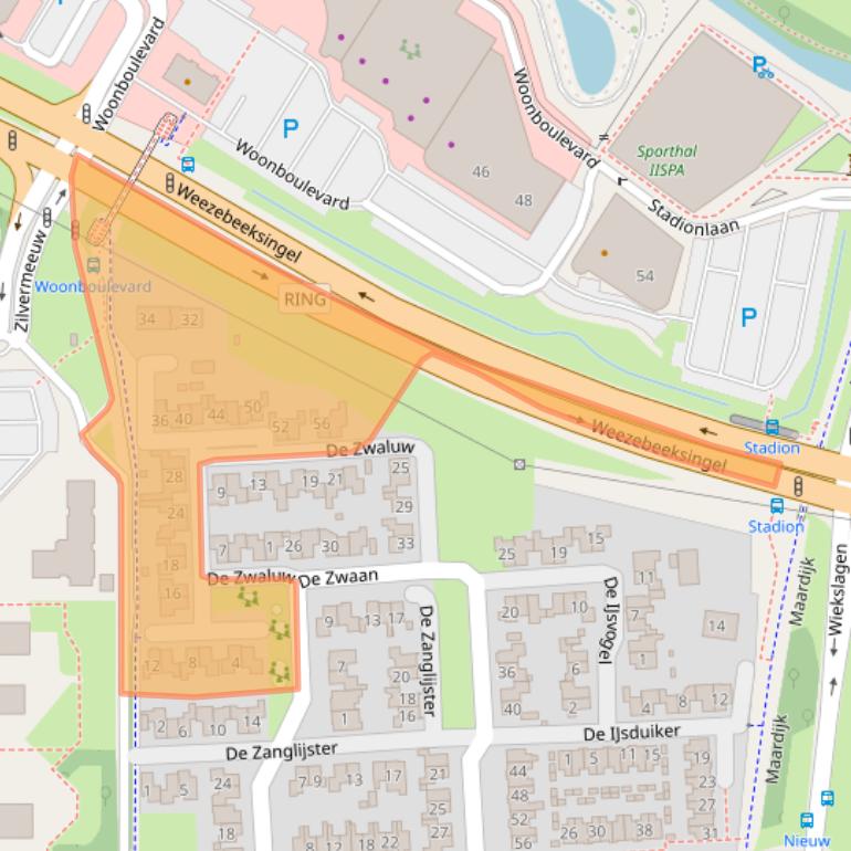 Kaart van postcodegebied 7609NC.