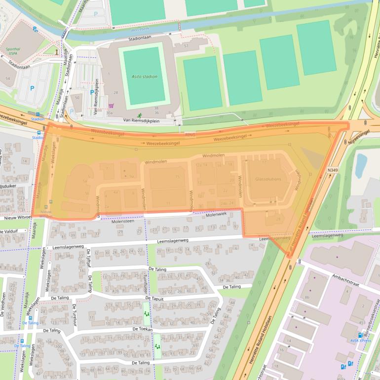Kaart van postcodegebied 7609NN.
