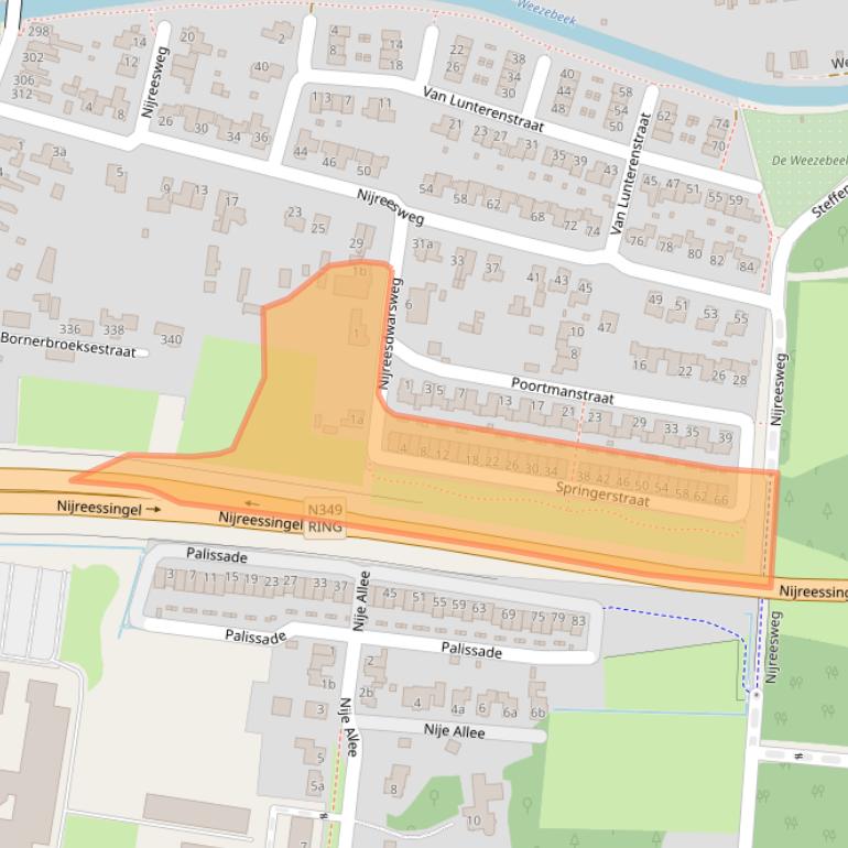 Kaart van postcodegebied 7609PC.