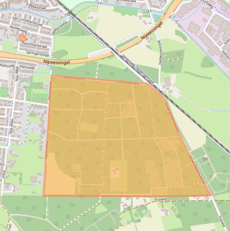 Kaart van postcodegebied 7609PD.