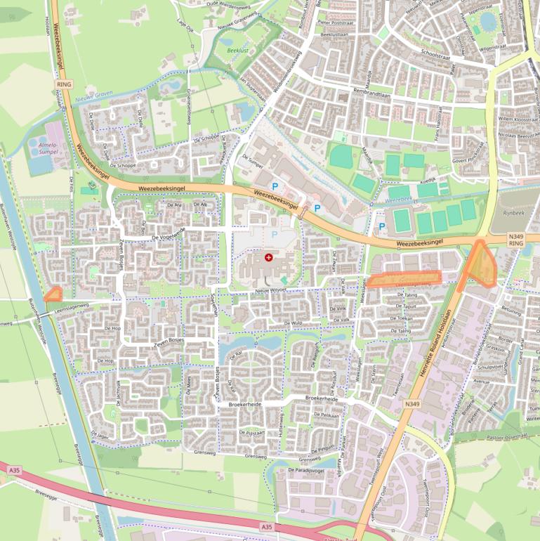 Kaart van postcodegebied 7609PM.