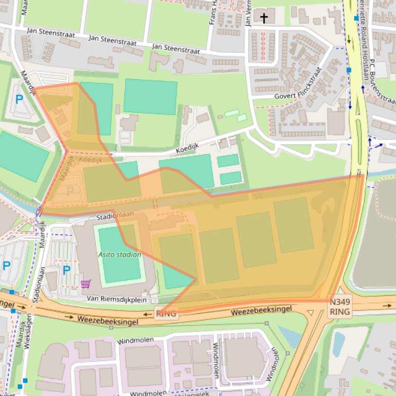 Kaart van postcodegebied 7609PR.