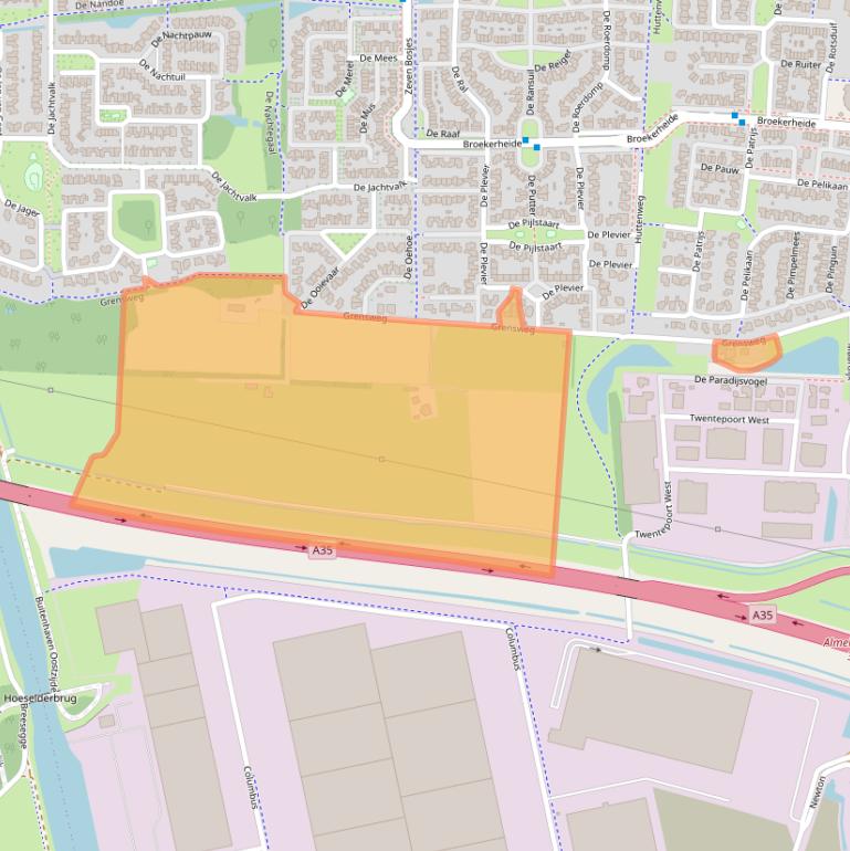 Kaart van postcodegebied 7609PW.