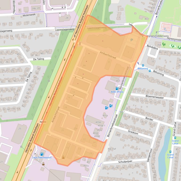 Kaart van postcodegebied 7609RA.