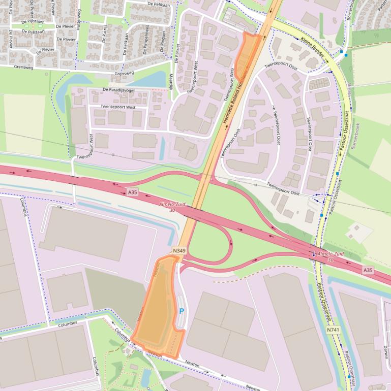 Kaart van postcodegebied 7609RC.