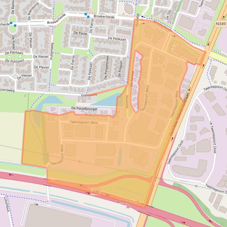 Kaart van postcodegebied 7609RD.