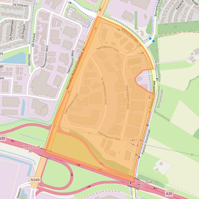 Kaart van postcodegebied 7609RG.