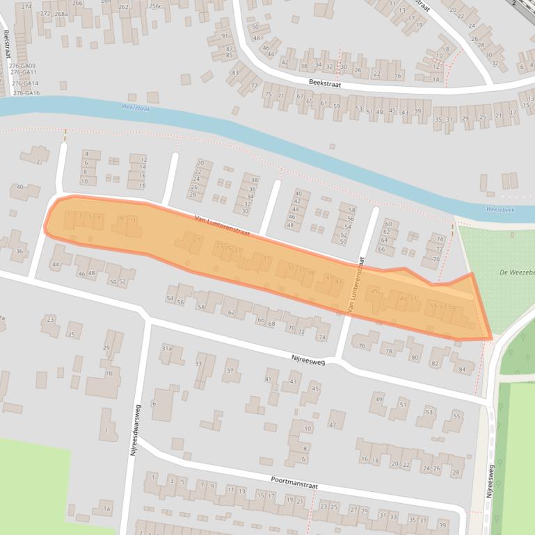 Kaart van postcodegebied 7609RN.
