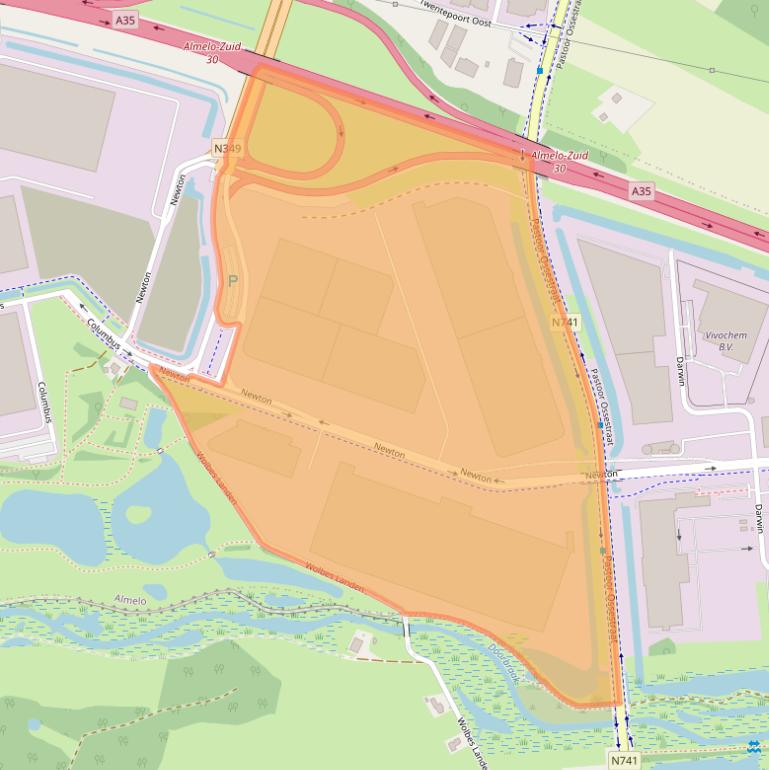 Kaart van postcodegebied 7609RR.