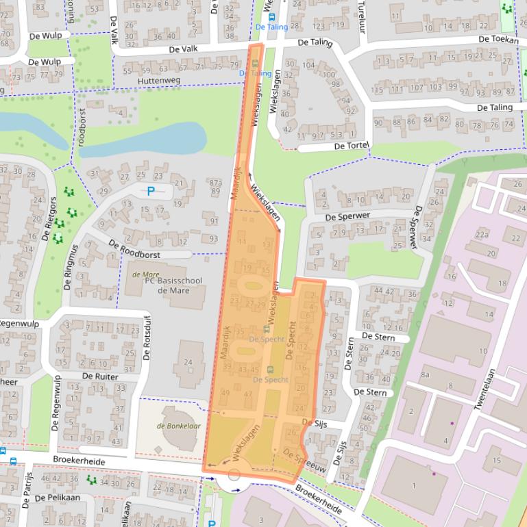 Kaart van postcodegebied 7609TA.