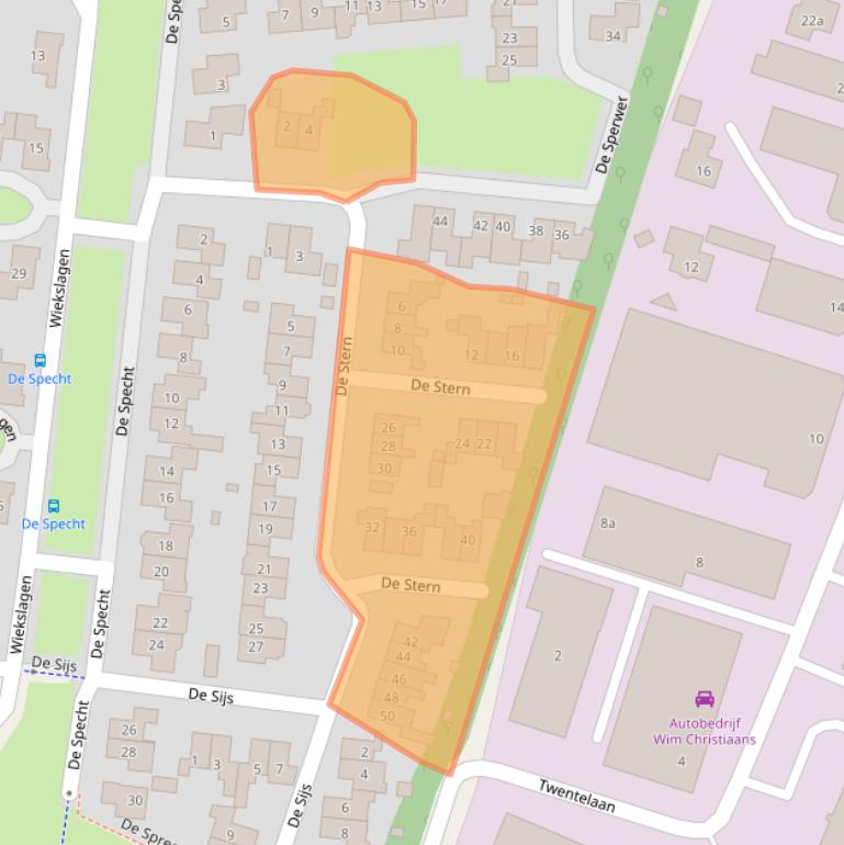 Kaart van postcodegebied 7609TE.