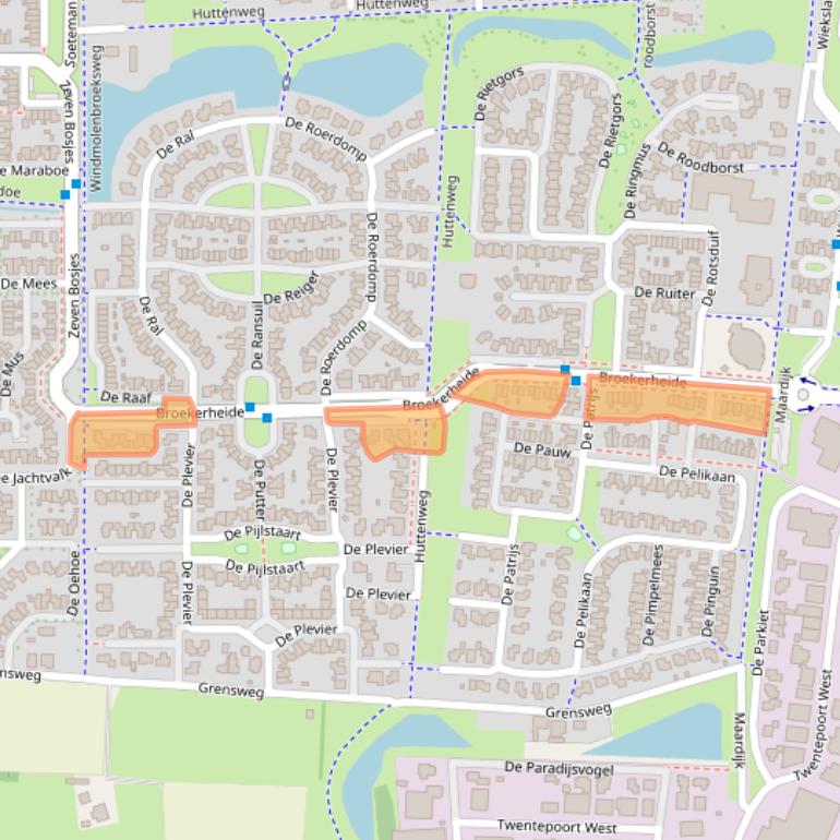 Kaart van postcodegebied 7609TT.