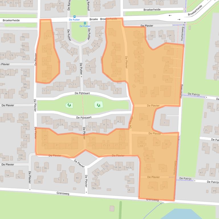 Kaart van postcodegebied 7609TV.