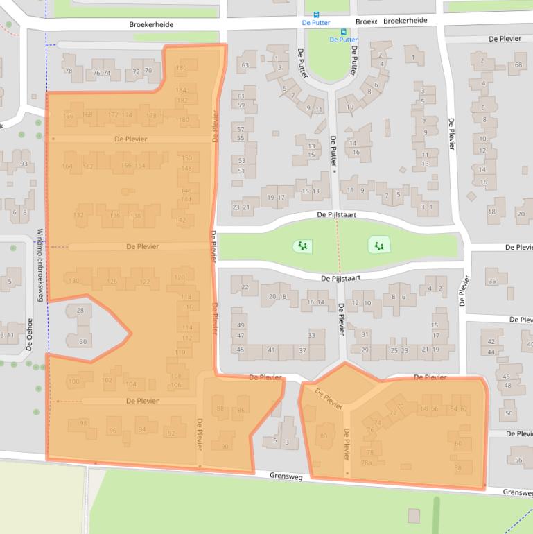 Kaart van postcodegebied 7609TW.