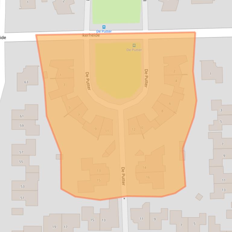 Kaart van postcodegebied 7609TX.