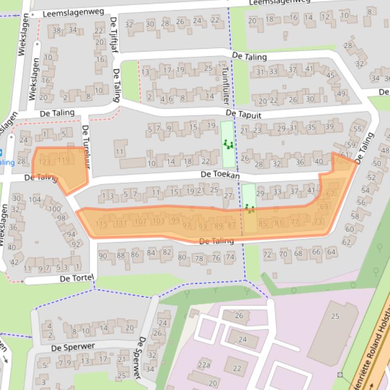 Kaart van postcodegebied 7609VB.