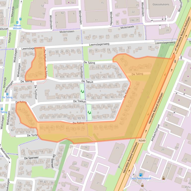 Kaart van postcodegebied 7609VC.